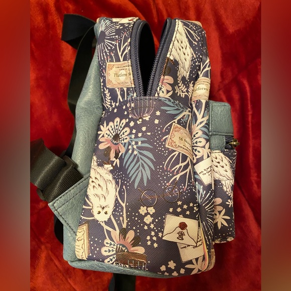 Harry Potter Kohl’s Blue Floral Mini Backpack - Picture 2 of 4